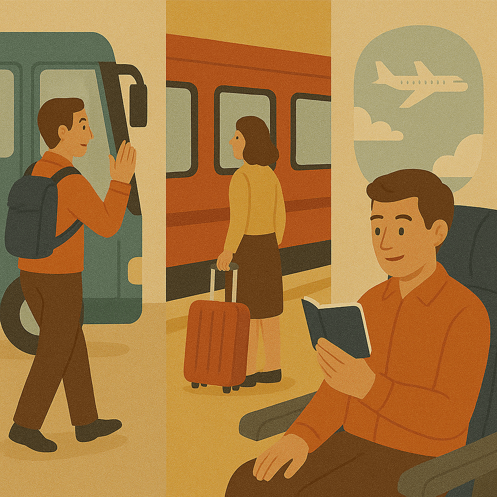 Frases útiles para viajar en español en autobús, tren o avión