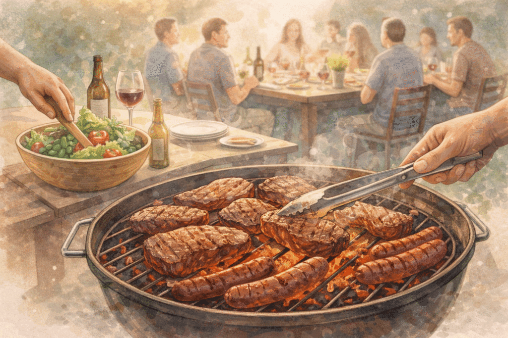 Asado como ritual social: códigos, conversación y lenguaje en la mesa