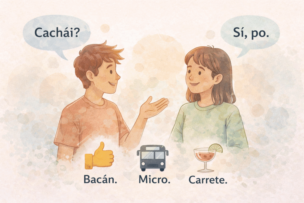 Modismos chilenos: “cachái” y otros (cuándo usarlos y cuándo evitarlos) — intermedio